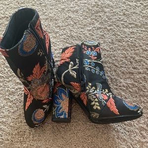 Floral booties